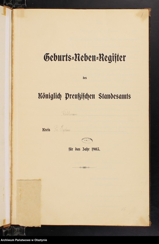 Obraz 3 z jednostki "Geburts-Neben-Register Nr 1 - 42"