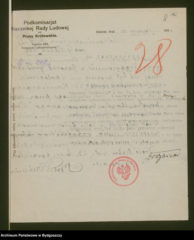 image.from.unit.number "Sprawy aprowizacyjne [wywóz żywności do Gdańska i Niemiec]"
