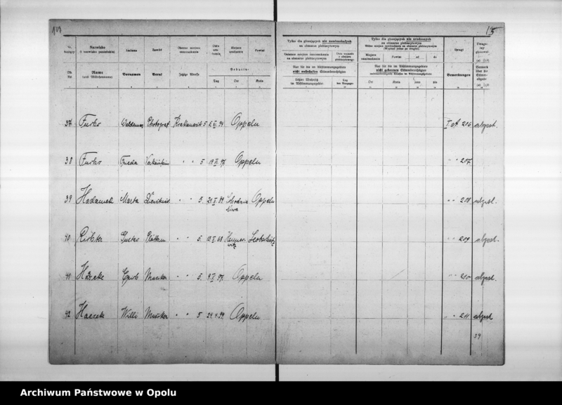 Obraz 12 z jednostki "2. Wahlbezirk Wahllokal: Altes Kreisgericht Krakauerstr[asse] 32."