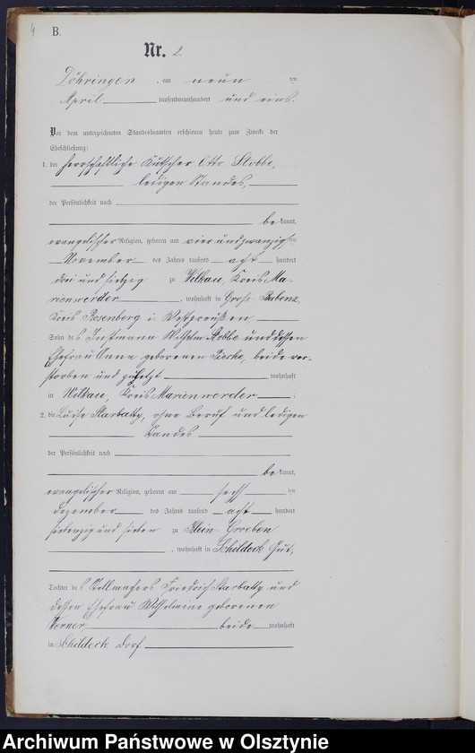 image.from.unit.number "Heiraths-Neben-Register Nr 1 - 22"