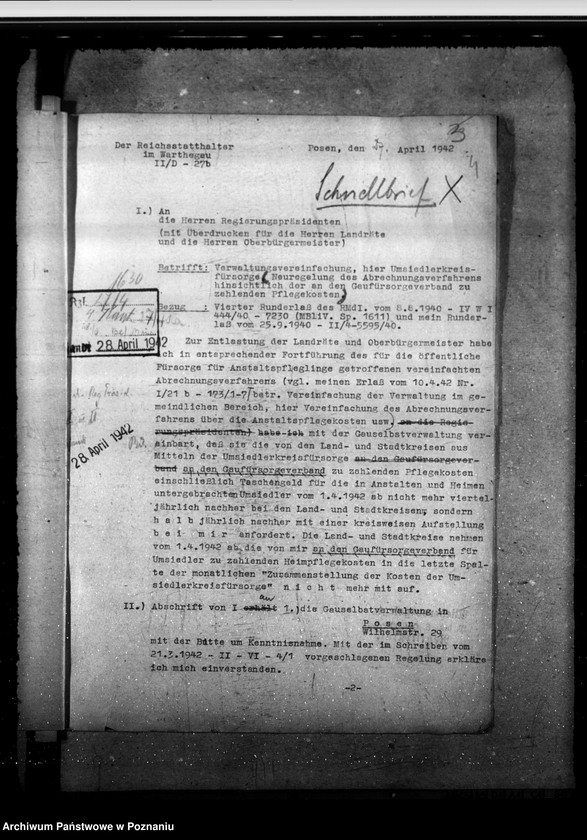 Obraz 8 z jednostki "Pflegekosten und Sonderleistungen für in den Gauheilanstalten untergebrachte Geisteskranke usw.aus der Umsiedlerkreisfürsorge"