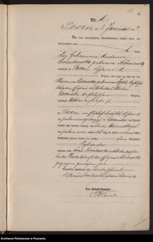 Obraz 14 z jednostki "Księga urodzeń t. I"