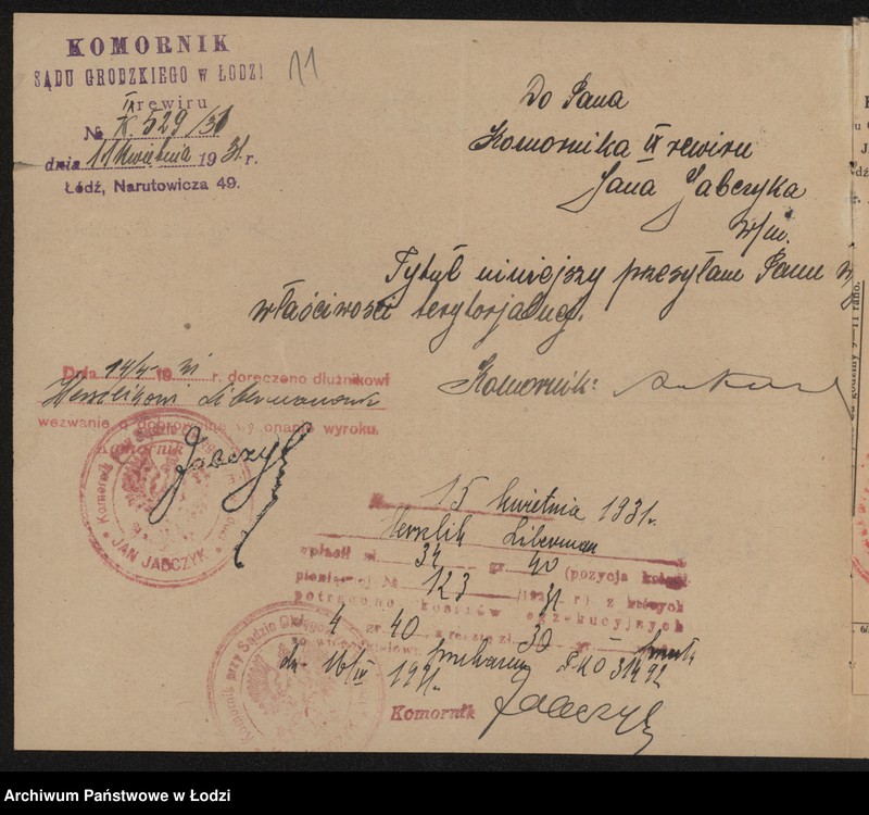 Obraz 13 z jednostki "Halwin – Herszlik Liberman-handel win i wódek"