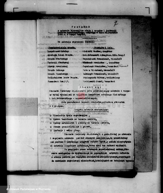 Obraz 10 z jednostki "Protokoły z zebrań periodycznych I instancji /kierowników władz i urzędów..."