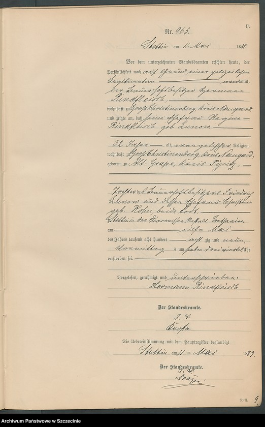 Obraz 12 z jednostki "Sterbe-Register (Neben-Register) Band III"