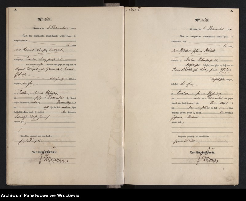 image.from.unit.number "Geburts-Haupt-Register Breslau II 1890 Band 15"