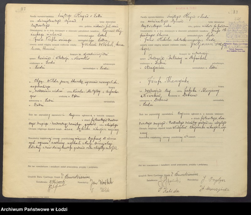 Obraz 9 z jednostki "Akta małżeństw"