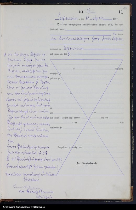 image.from.unit.number "Sterbe-Haupt-Register Nr 1 - 45"