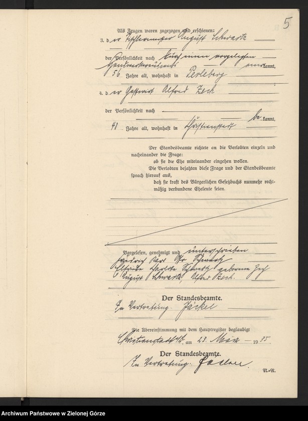 image.from.unit.number "Heirats-Neben-Register Standesamt Christianstadt 1935 No. 1 bis 18"