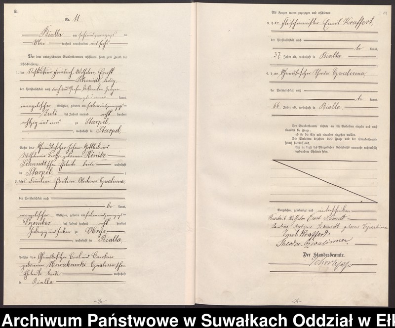 image.from.unit.number "Heirats-Haupt-Register des Königlichen Preussischen Standes-Amtes Bialla Kreis Johannisburg"