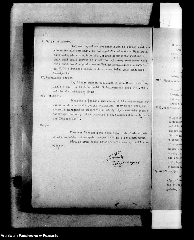 Obraz 16 z jednostki "Prywatna Szkoła Powszechna z niemieckim językiem nauczania Zdziechowa, powiat Gniezno"