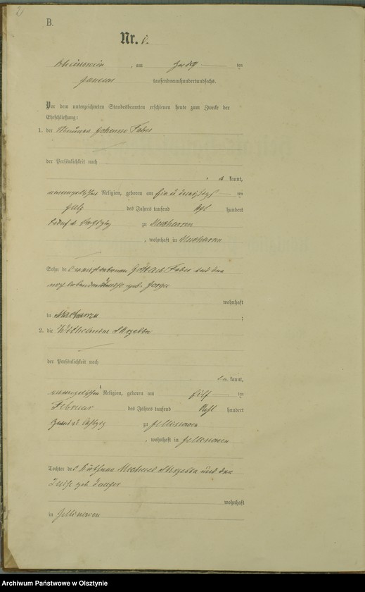 image.from.unit.number "Heiraths-Haupt-Register Nr 1 - 25"