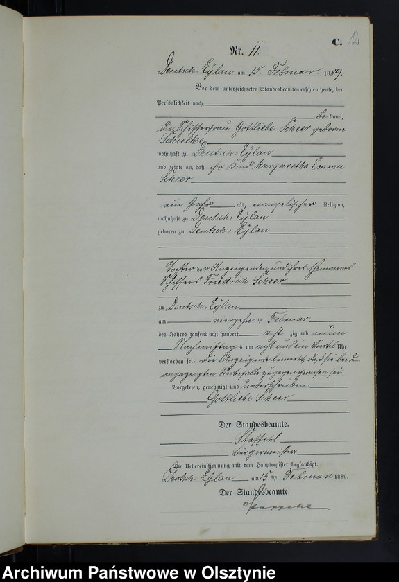 image.from.unit.number "Sterbe-Neben-Register Nr 1 - 98"