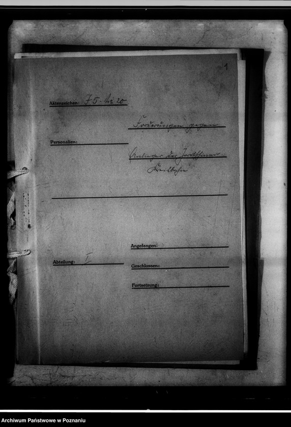 Obraz 6 z jednostki "Forderung gegen Anlieger der Jarotschiner Kreisbahn."