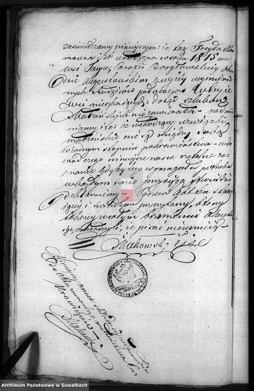 image.from.unit.number "Dowody do Akt Zaślubionych Urzędnika Stanu Cywilnego Wyznania Moyżeszowego Okręgu Suwalskiego z roku 1834"