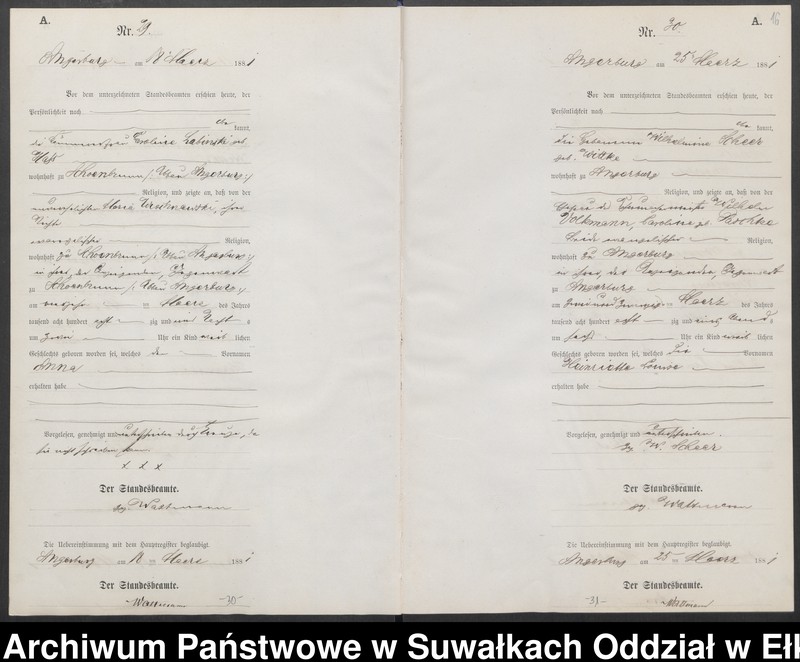 image.from.unit.number "[Geburts-Neben-Register des Preussischen Standes-Amtes Angerburg Kreis Angerburg] Nr1-Nr120"