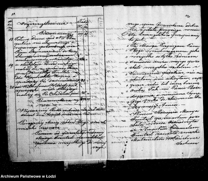 Obraz 11 z jednostki "Akta tyczące się ustanowienia opieki nad nieletnimi po zmarłym Emanuelu Frentzel"