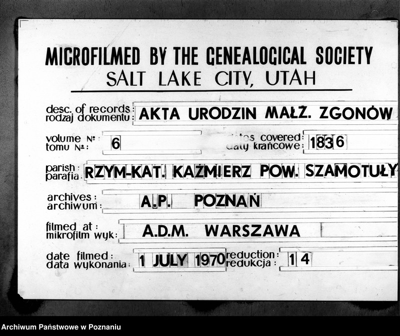 Obraz 1 z jednostki "Duplikat ochrzczonych, zaślubionych i zmarłych"