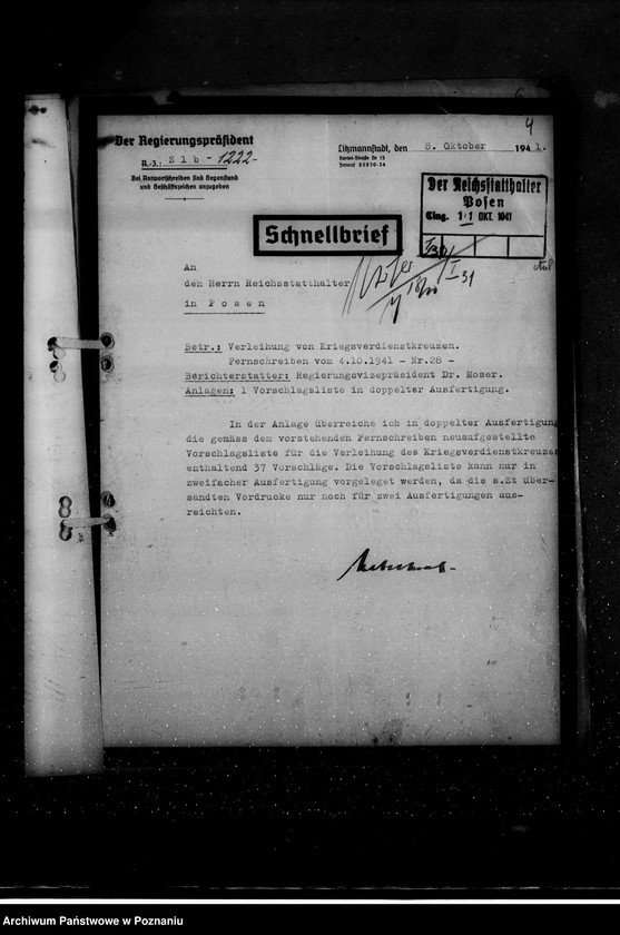 Obraz 8 z jednostki "Kriegsverdienstkreuze- Regierungspräsident Litzmannstadt (Łódź)"