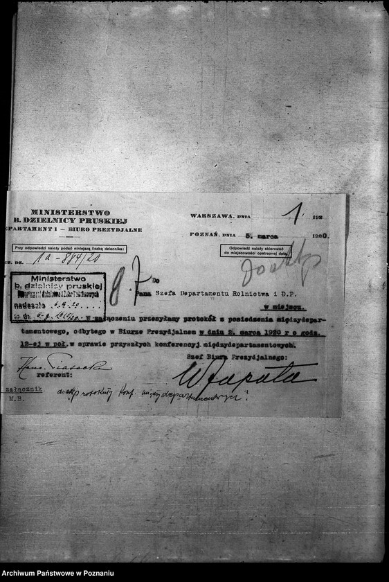 Obraz 5 z jednostki "Protokoły konferencji międzydepartamentowych"