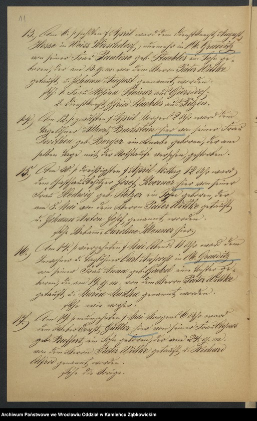 image.from.unit.number "Amtsgericht Schweidnitz Duplicate der Kirchenbücher der katholische Pfarr Kirche zu Gräditz"