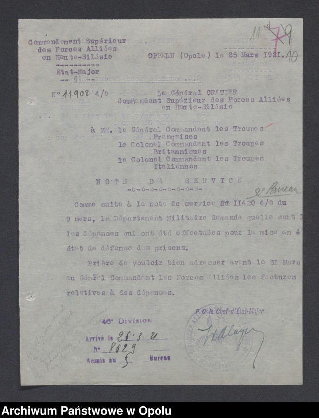 image.from.unit.number "/Korespondencja w sprawie kontroli, rewizji i dochodzeń wobec różnych osób-nielegalny pobyt, kolportaż prasy/ III 1921"