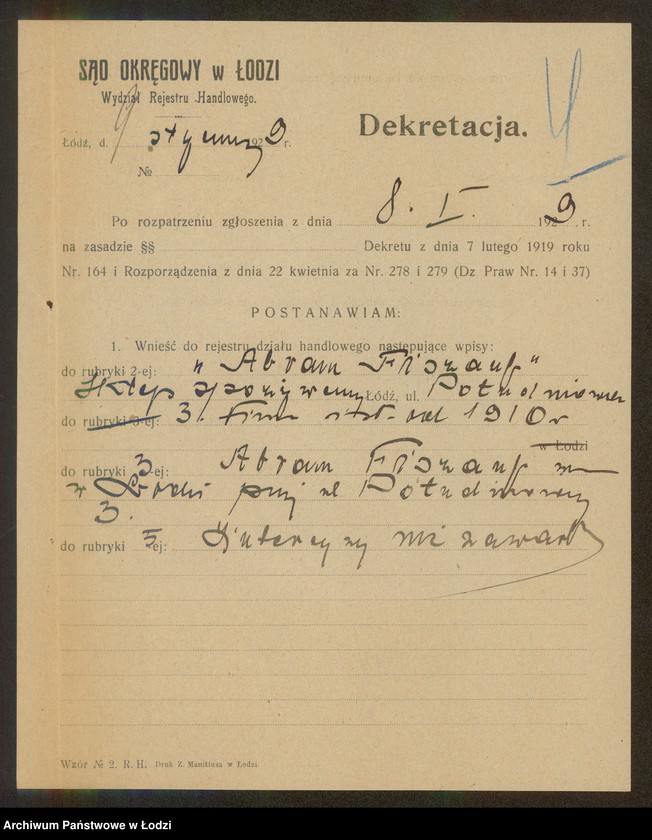 Obraz 6 z jednostki "Abram Fiszanf - sklep spożywczy"