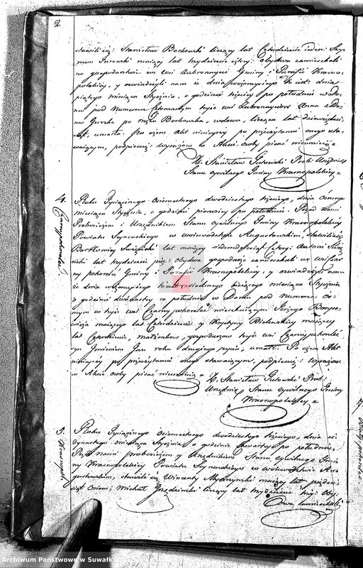 image.from.unit.number "Akta Zeszłych Gminy Krasnopolskiey R-ku 1823. Powiat Seyneński. Województwo Augstowskie."