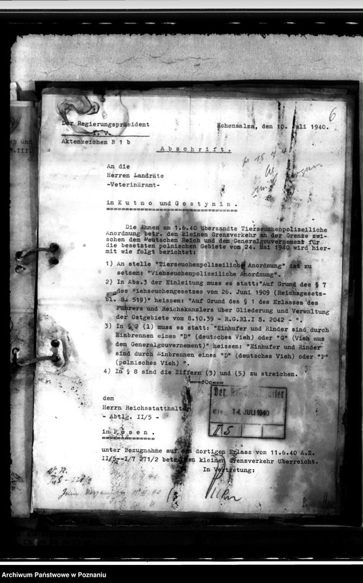 Obraz 10 z jednostki "Genzeinlasstellen. Vieheinfuhr"