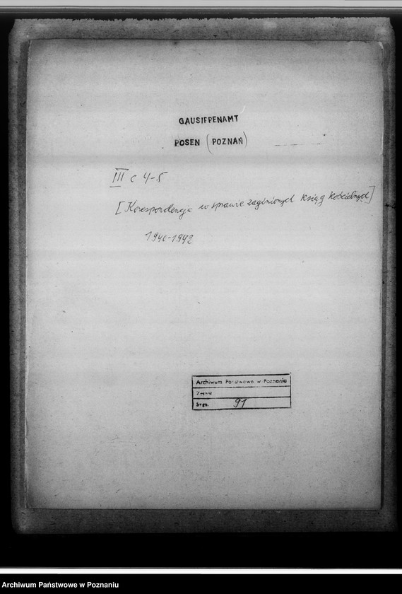 Obraz 4 z jednostki "[Korespondencja w sprawie zaginionych ksiąg kościelnych]"