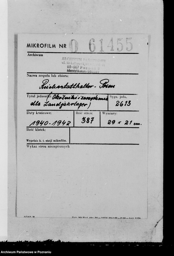 Obraz 2 z jednostki "Okólniki i zarządzenia dla Landjahrlager"