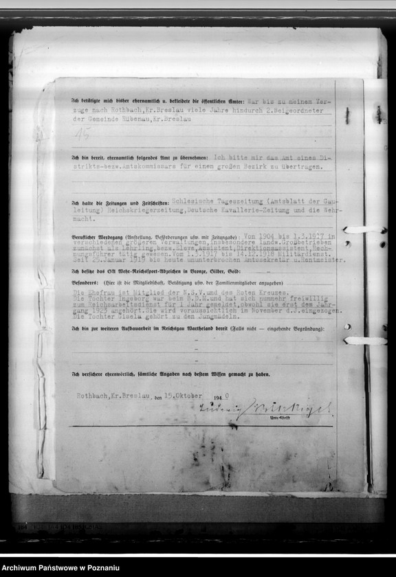 Obraz 19 z jednostki "Rothkegel, Ludwig - komisarz obwodowy"