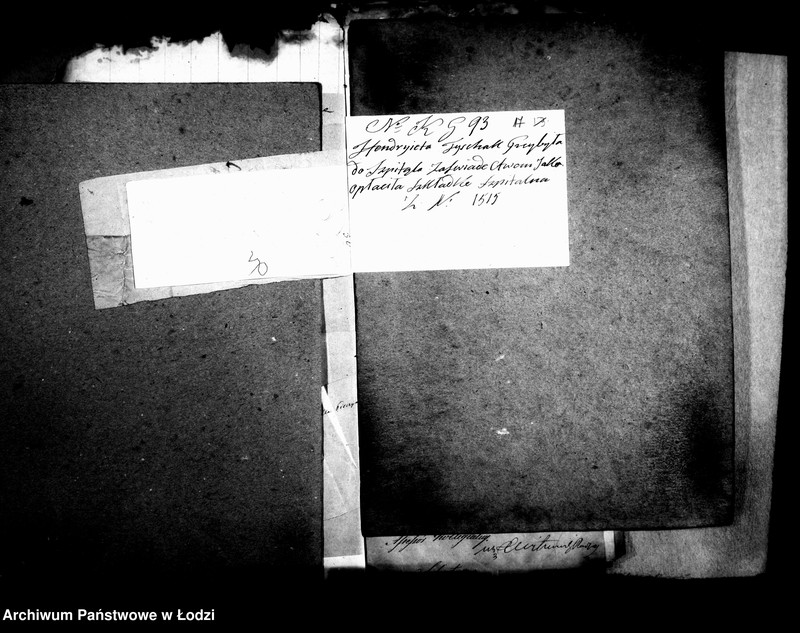 Obraz 20 z jednostki "Dowody przyjętych chorych do szpitala św. Aleksandra w Łodzi w 1861 r."