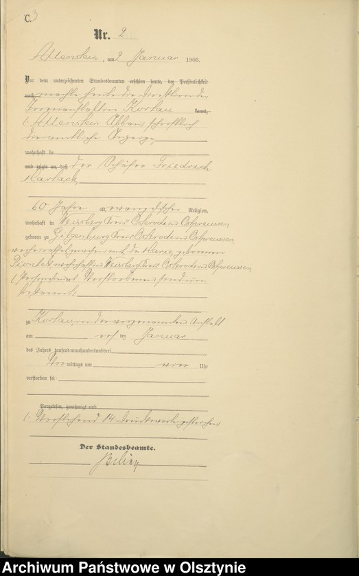 image.from.unit.number "Sterbe-Haupt-Register Tom I,Nr 1 - 395"