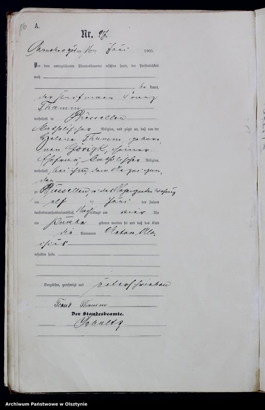 Obraz 18 z jednostki "Geburts-Haupt-Register Nr.1-47. 1-69"