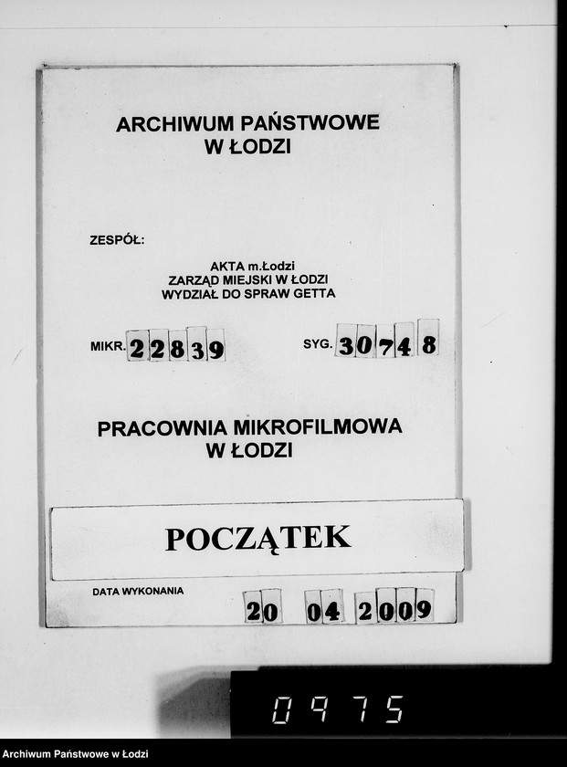 Obraz 1 z jednostki "Auftrag 592 Warenverwertung von den Judenältesten für Eugen Althausen Litzmannstadt"
