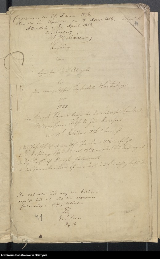 image.from.unit.number "Einnahme und Ausgabe Armen - Kasse - Rechnungen"