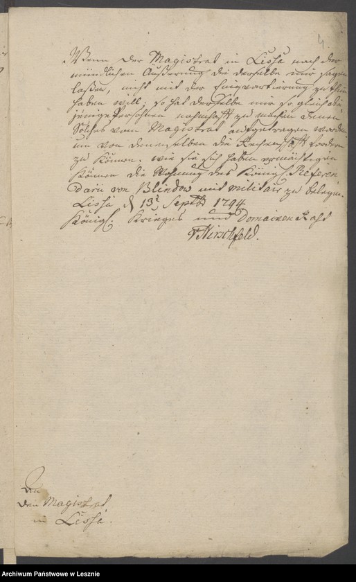 image.from.unit.number "[Reskript vom 13 September 1794 betr. die städtische Einguartierung]"