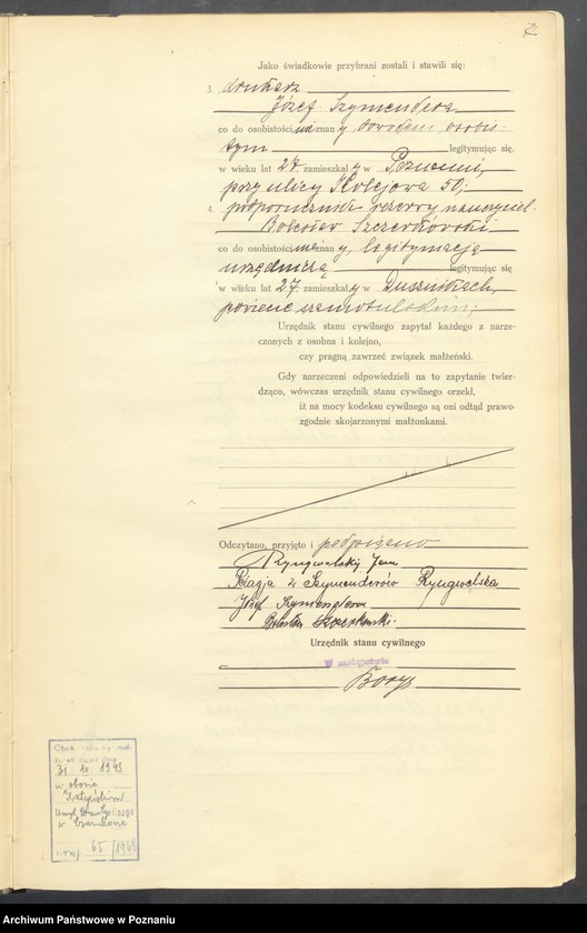 Obraz 9 z jednostki "Księga miejscowa małżeństw tom III [Rejestr główny małżeństw]"