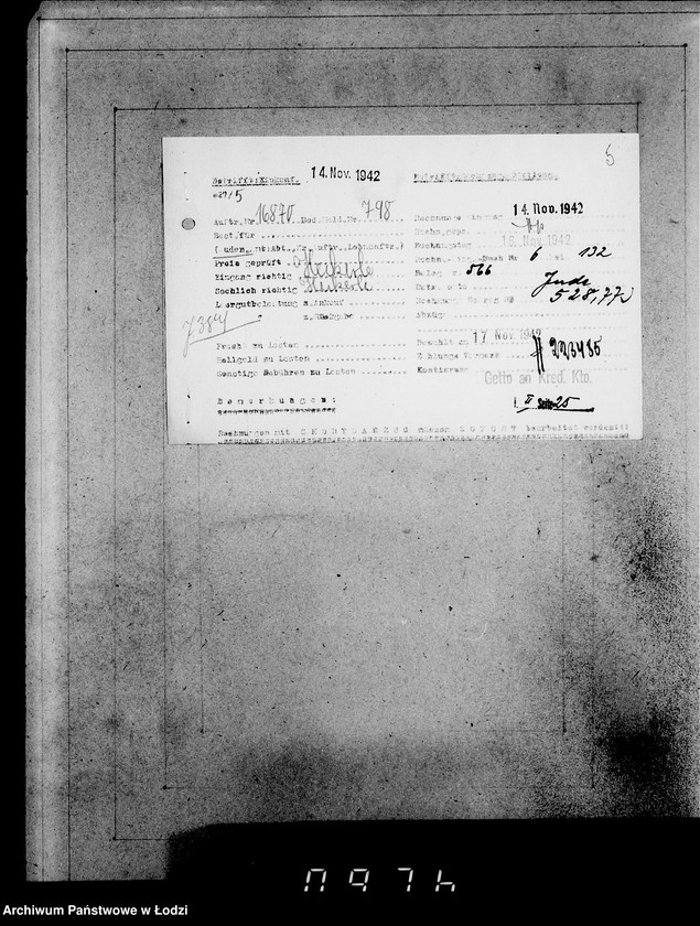 image.from.unit.number "Lebensmitteleinkauf. Aufträge, [Lieferscheinen und Rechnungen] 16841-16870 [Dostawa artykułów pierwszej potrzeby do Getta]"