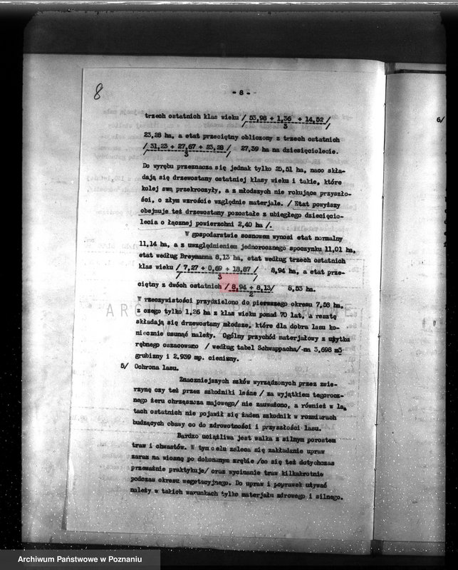 image.from.unit.number "Plan urządzenia gospodarstwa leśnego dla lasu majętności Konin powiat szamotulski 1934-1944"