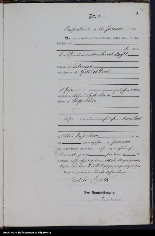 image.from.unit.number "Sterbe-Haupt-Register Nr 1 - 101"