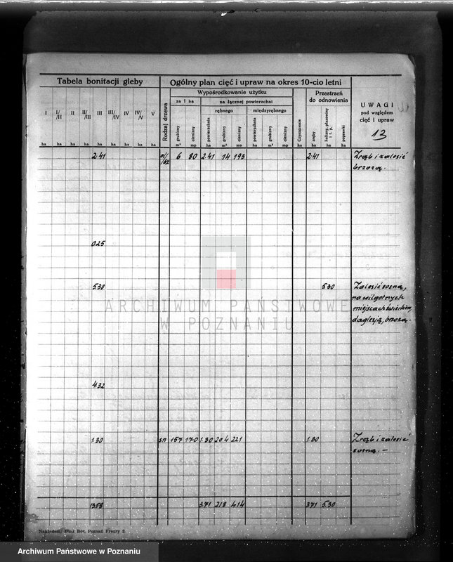 Obraz 17 z jednostki "Plan urządzenia gospodarstwa leśnego dla lasu majętności Buszewko powiat szamotulski 1937-1947"