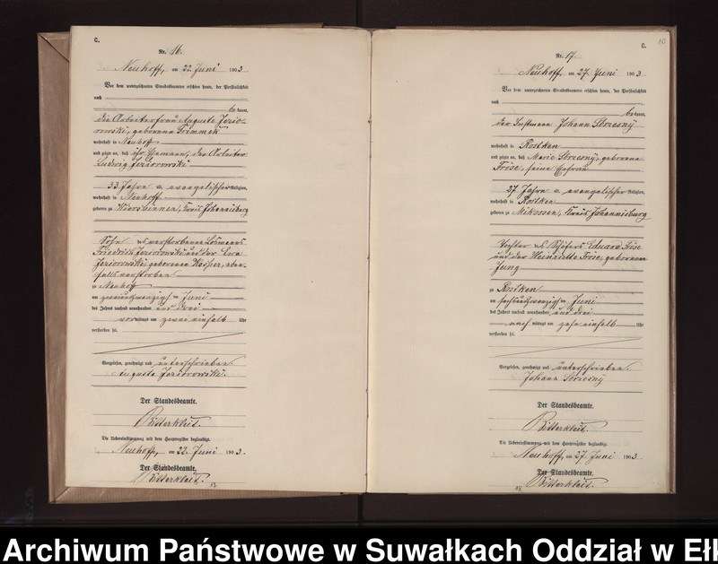image.from.unit.number "Sterbe-Neben-Register des Preussischen Standes-Amtes Neuhoff Kreis Loetzen"