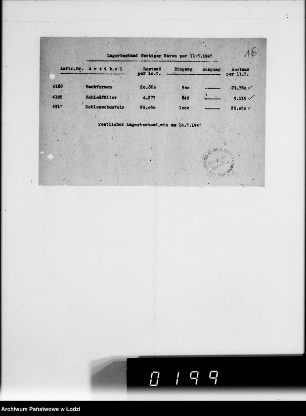 Obraz 20 z jednostki "Lager.Bestandsmeldungen"