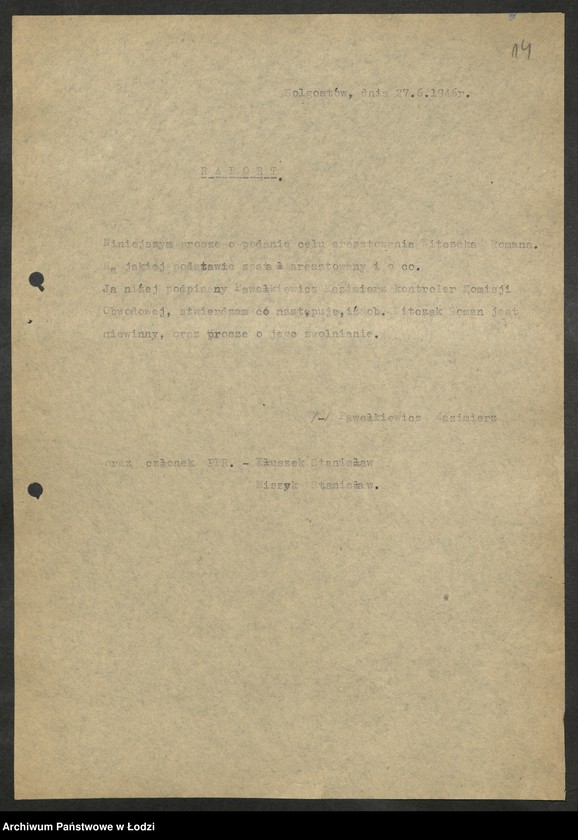 Obraz 15 z jednostki "Referendum Ludowe - sprawozdania [, raporty i wykazy] aktywu wojewódzkiego PPR [oddelegowanego do organizacji powiatowych]"
