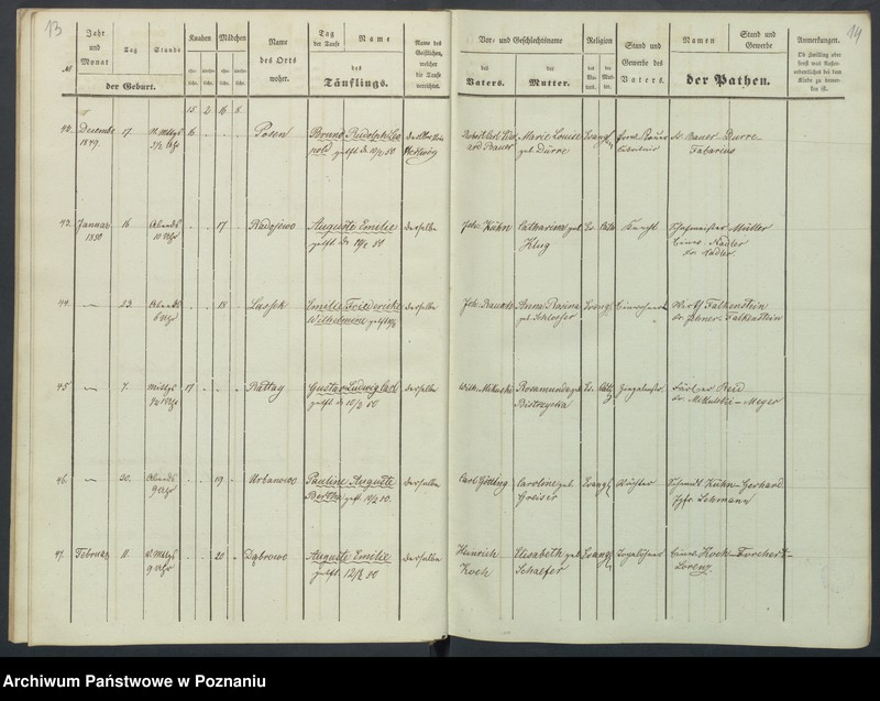 Obraz 10 z jednostki "Duplikat der Tauf, Trauungs und Begraebnissregister"