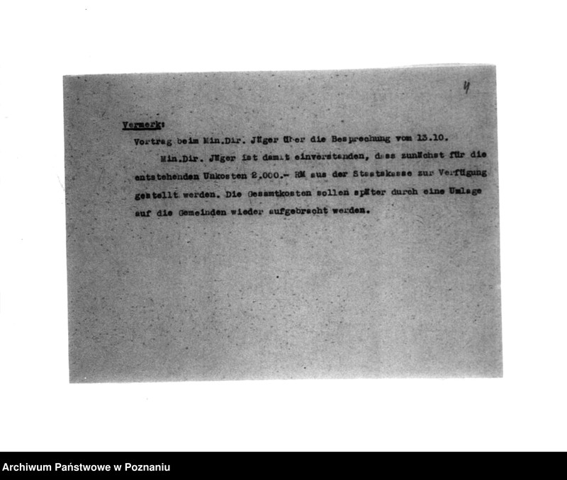 Obraz 8 z jednostki "Podręczna teczka akt dra Kortka, zawierająca informacje o utworzeniu Zentralstelle f.d. Gräber oraz korespondencję w sprawie miejscowych Niemców, zaginionych w 1939 roku"
