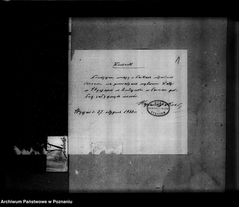 Obraz 5 z jednostki "Zatwierdzenie wytwórni waty K. Biały w Stęszewie powiat poznański"