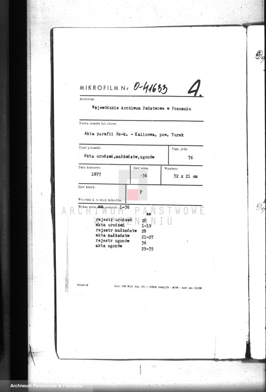 Obraz 2 z jednostki "Księga urodzeń, małżeństw, zgonów"